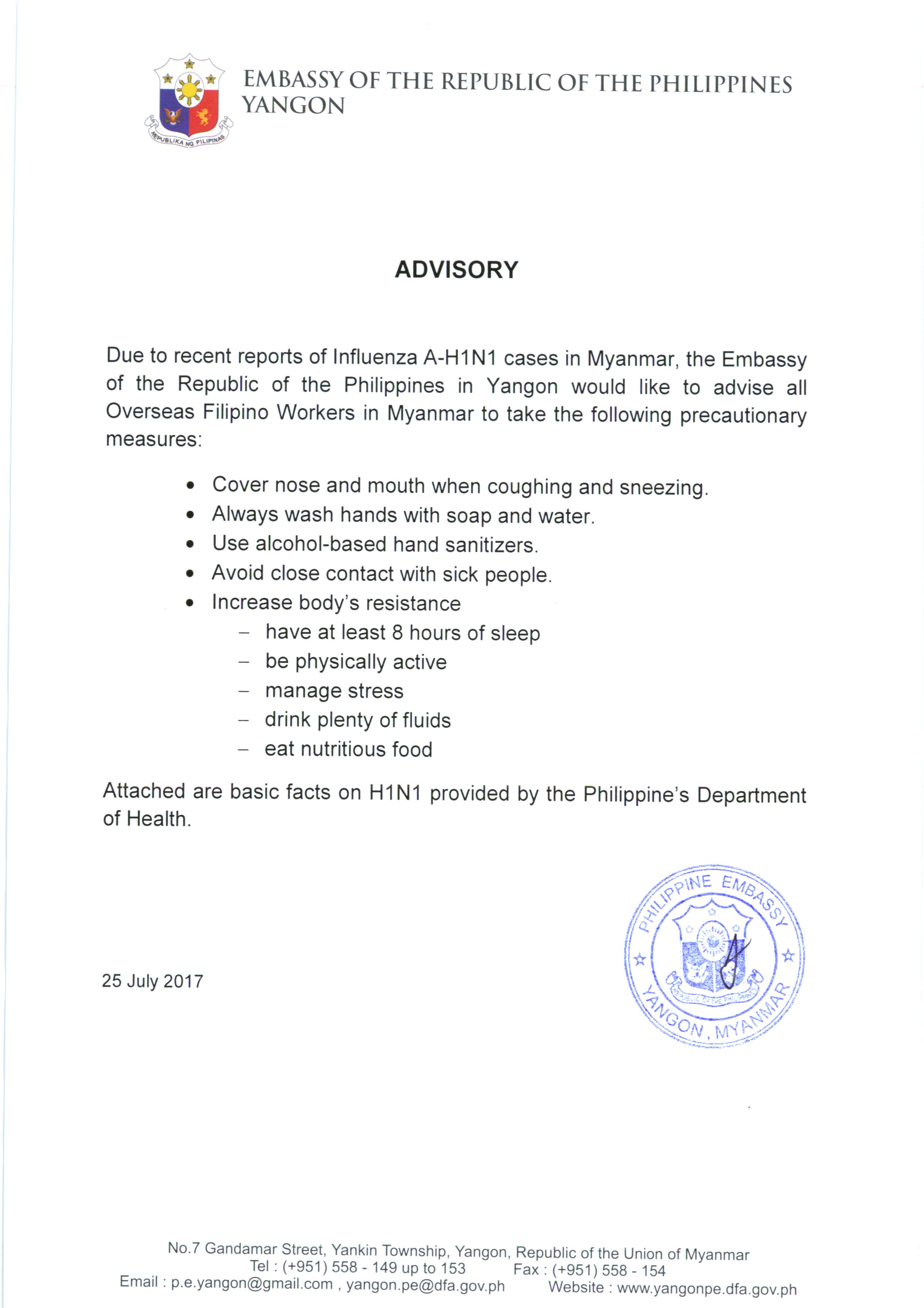 A H1N1 Advisory Page 1